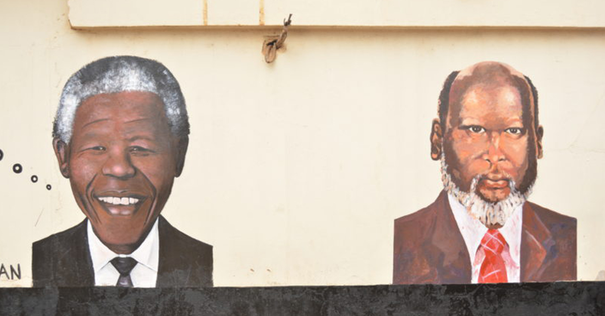 #MandelaDay2020: South Sudan unveils Nelson Mandela and Dr. John Garang  Mural